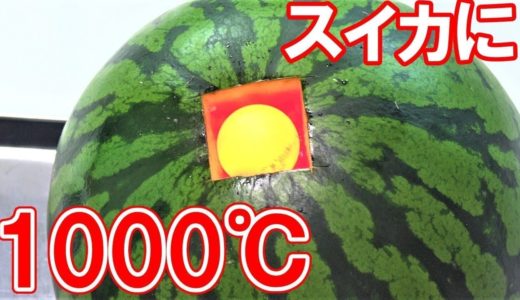 1000℃ iron ball vs Watermelon? | Raphael Japan