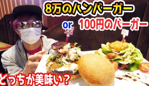 100円のバーガーと8万円のハンバーガー食べ比べ【Raphael】
