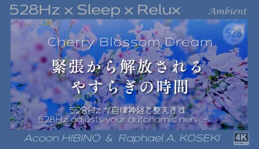 「Acoon Hibino & Raphael A. KOSEKI」シリーズ第６弾【528Hz・睡眠導入】